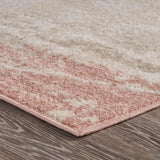 5? x 7? Blush and Beige Abstract Strokes Area Rug