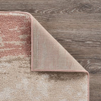 5? x 7? Blush and Beige Abstract Strokes Area Rug