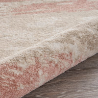 5? x 7? Blush and Beige Abstract Strokes Area Rug