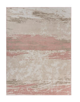 5? x 7? Blush and Beige Abstract Strokes Area Rug