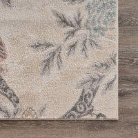 5? x 7? Soft Beige Birds and Trees Area Rug