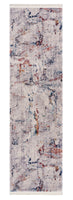 2? x 8? Gray Toned Abstract Runner Rug