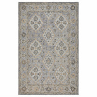 9? x 12? Blue and Tan Traditional Area Rug