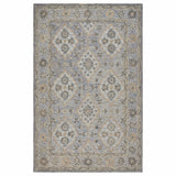 9? x 12? Blue and Tan Traditional Area Rug