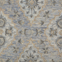 9? x 12? Blue and Tan Traditional Area Rug