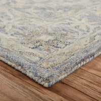 9? x 12? Blue and Tan Traditional Area Rug