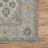 9? x 12? Blue and Tan Traditional Area Rug