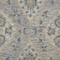 9? x 12? Blue and Tan Traditional Area Rug