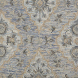9? x 12? Blue and Tan Traditional Area Rug