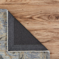 9? x 12? Blue and Tan Traditional Area Rug
