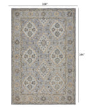 9? x 12? Blue and Tan Traditional Area Rug