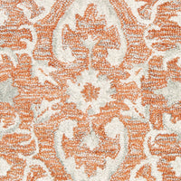 5? x 8? Orange and Ivory Medallion Area Rug