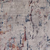 5? x 8? Orange and Ivory Medallion Area Rug