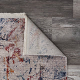 5? x 8? Orange and Ivory Medallion Area Rug