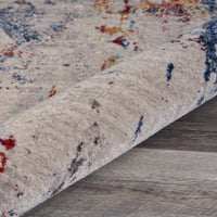 5? x 8? Orange and Ivory Medallion Area Rug