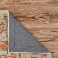 5? x 8? Orange and Ivory Medallion Area Rug