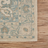 5? x 8? Turquoise and Cream Medallion Area Rug