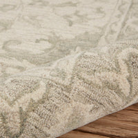 8? x 10? Green and Cream Medallion Area Rug