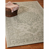 8? x 10? Green and Cream Medallion Area Rug