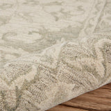 8? x 10? Green and Cream Medallion Area Rug