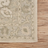 8? x 10? Green and Cream Medallion Area Rug