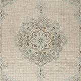 5? x 8? Ivory Distressed Floral Area Rug