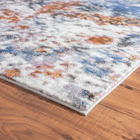 5? x 8? Blue and White Abstract Ocean Area Rug