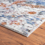 5? x 8? Blue and White Abstract Ocean Area Rug