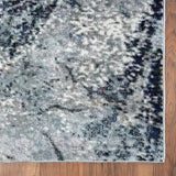 5? x 8? Navy and Gray Abstract Ice Area Rug