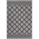 5? x 7? Black Geometric Indoor Outdoor Area Rug