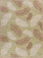 8? x 10? Tan Tropical Sprigs Indoor Outdoor Area Rug