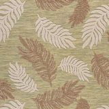 8? x 10? Tan Tropical Sprigs Indoor Outdoor Area Rug