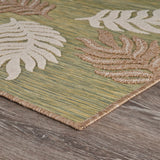 8? x 10? Tan Tropical Sprigs Indoor Outdoor Area Rug