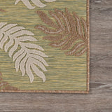 8? x 10? Tan Tropical Sprigs Indoor Outdoor Area Rug