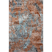 5? x 8? Rustic Brown Abstract Area Rug