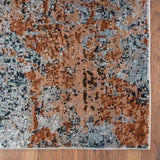 5? x 8? Rustic Brown Abstract Area Rug