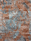 5? x 8? Rustic Brown Abstract Area Rug