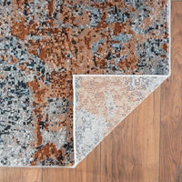 5? x 8? Rustic Brown Abstract Area Rug