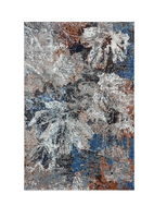 5? x 8? Gray Abstract Foliage Area Rug