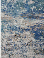 5? x 8? Blue and Gray Abstract Earth Area Rug