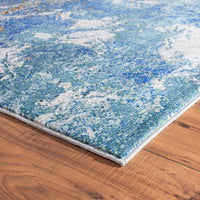 5? x 8? Blue and Gray Abstract Earth Area Rug