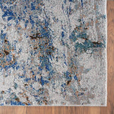 5? x 8? Blue and Gray Abstract Earth Area Rug