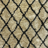 5? x 7? Cream and Black Lattice Area Rug