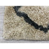 5? x 7? Cream and Black Lattice Area Rug