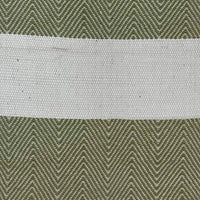 2? x 4? Green and White Chevron Striped Area Rug