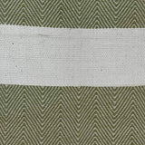 2? x 4? Green and White Chevron Striped Area Rug