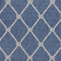 5? x 7? Navy Knot Indoor Outdoor Area Rug