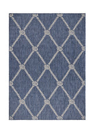 5? x 7? Navy Knot Indoor Outdoor Area Rug