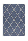 5? x 7? Navy Knot Indoor Outdoor Area Rug