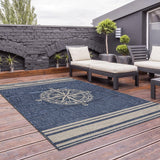 5? x 7? Navy Nautical Indoor Outdoor Area Rug